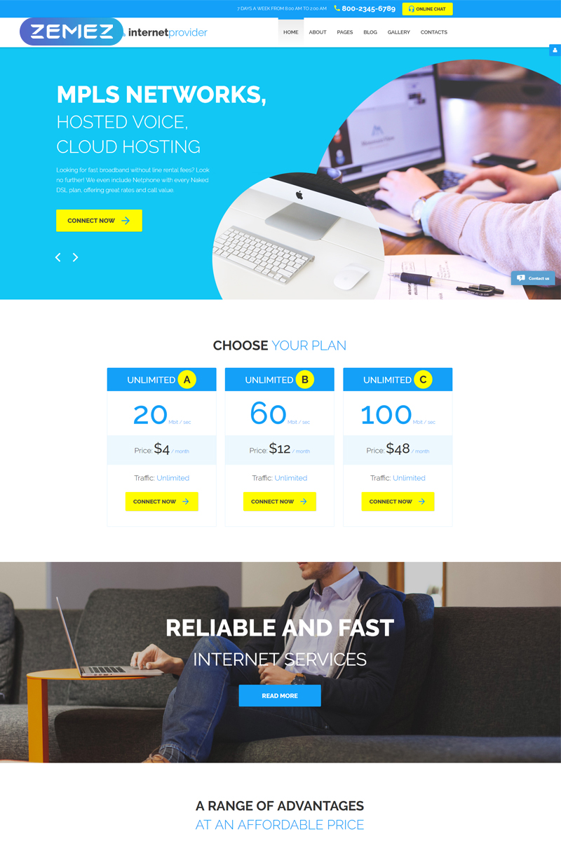 Internet Provider Joomla Template