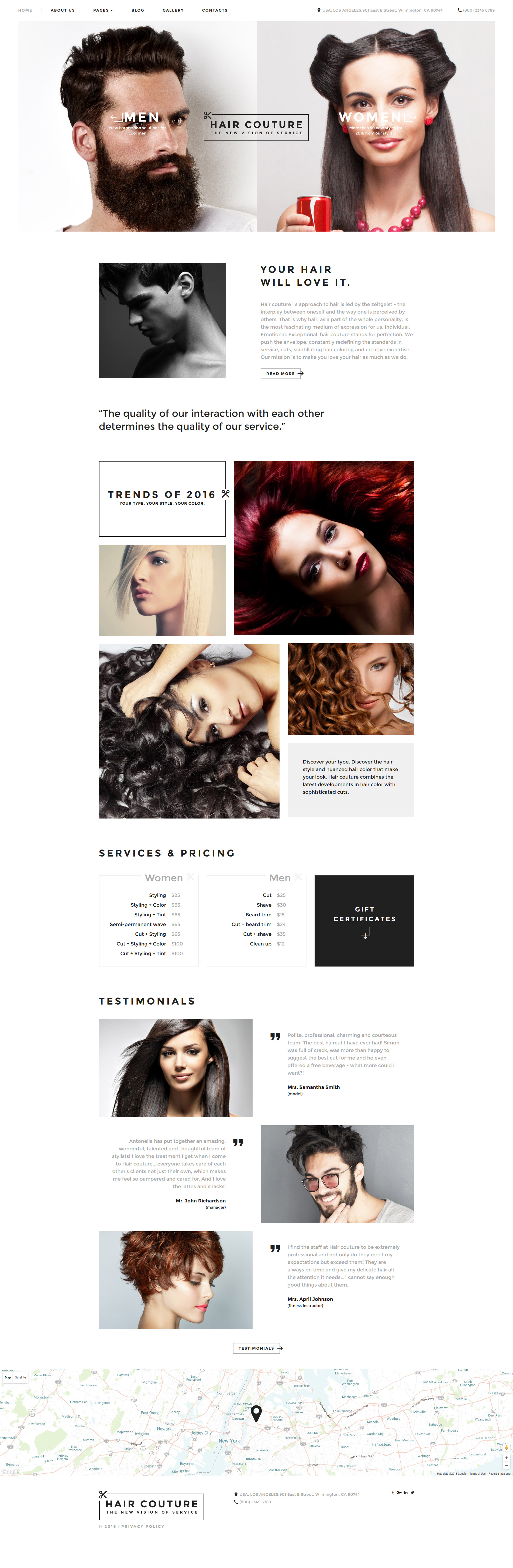 Hair Salon Responsive Joomla 3 Template