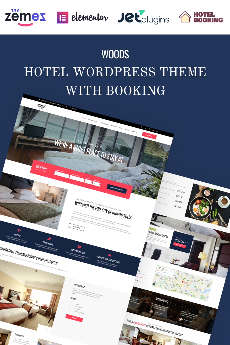 Woods Hotel - Hotel & Resort WordPress Theme