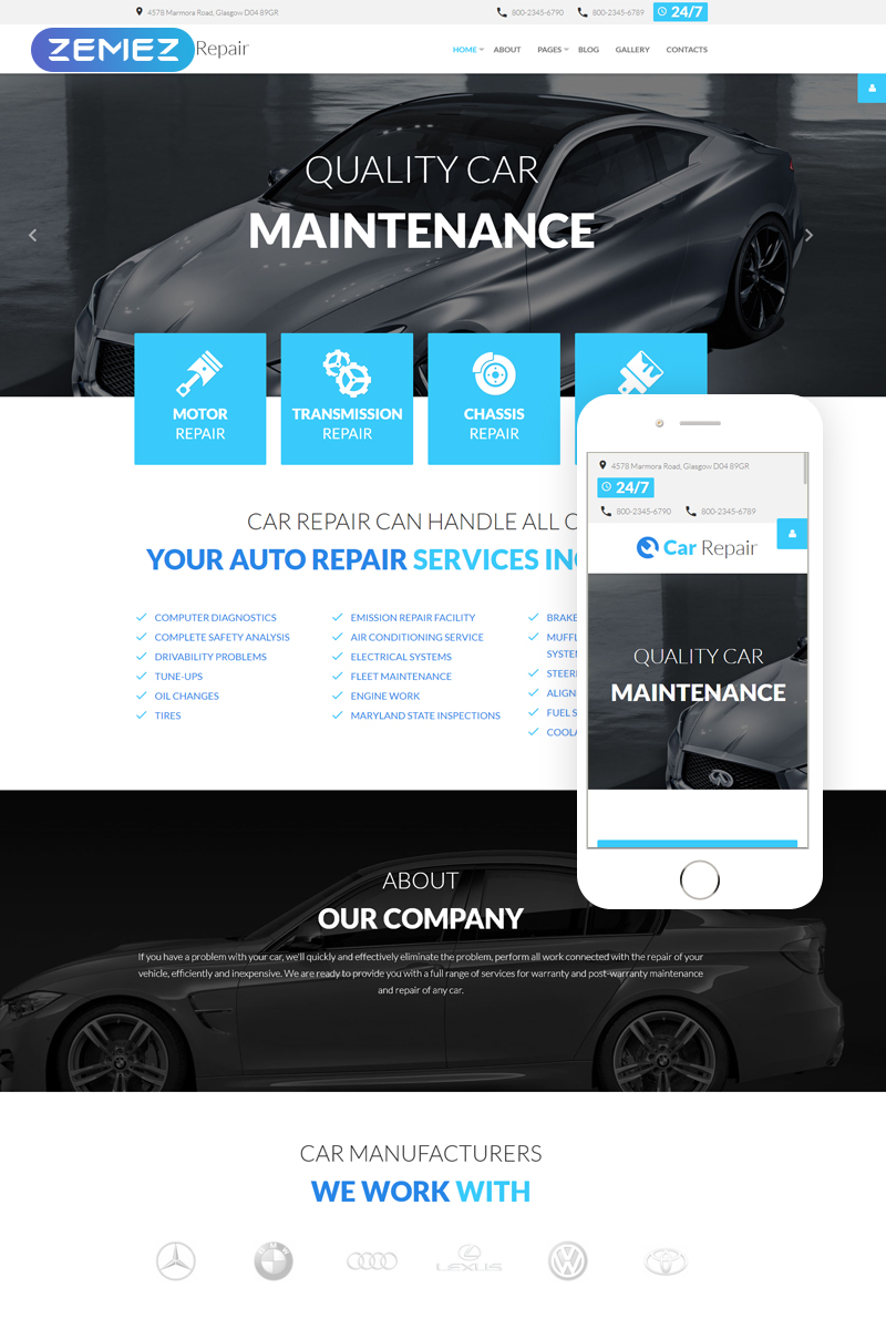 Car Repair Joomla Template