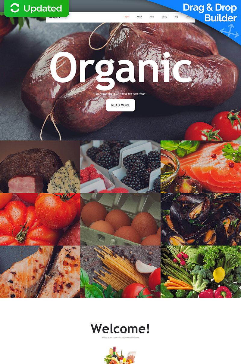 Grocery Store Moto CMS 3 Template