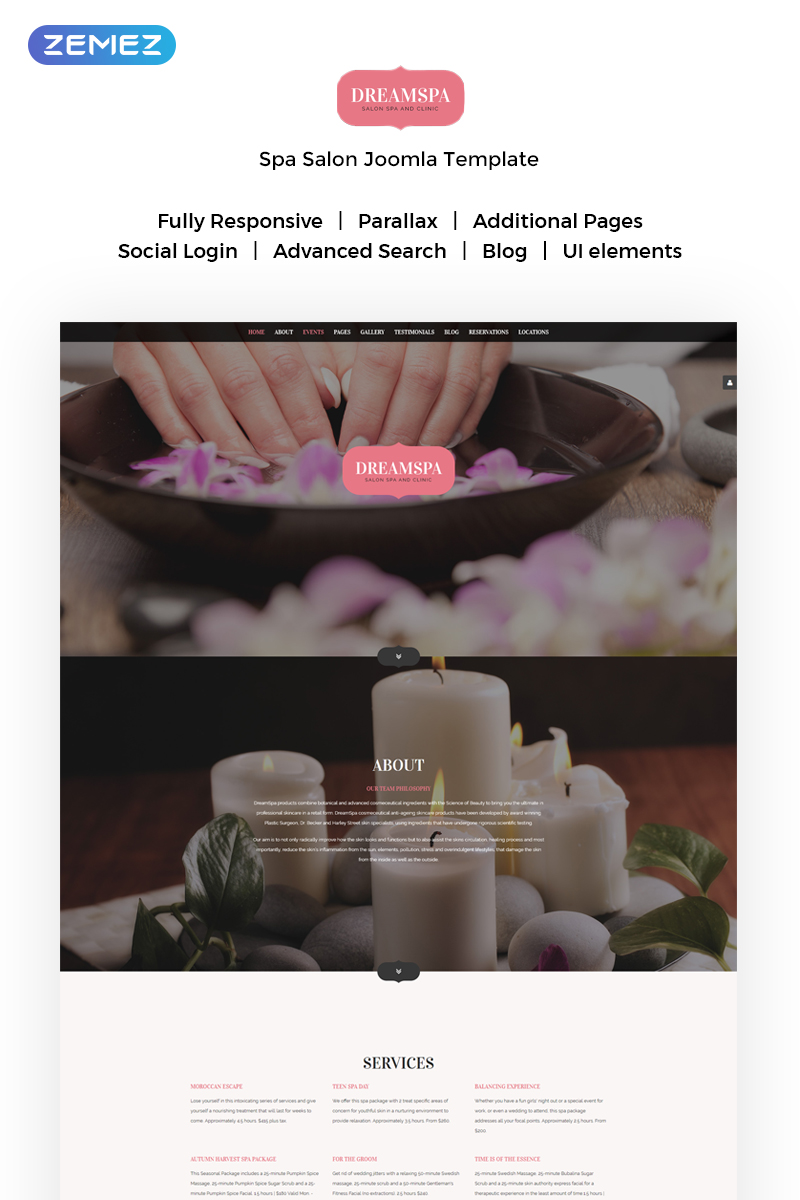 Beauty Parlour Joomla Template