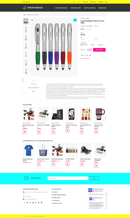 Prestashop Products Page Screenshot