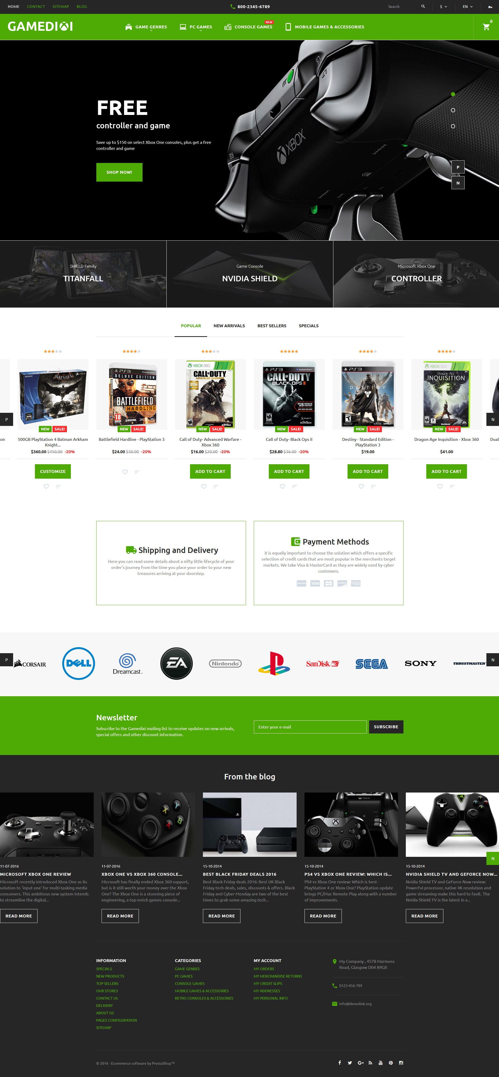 Gamedixi - Computer Games PrestaShop Theme