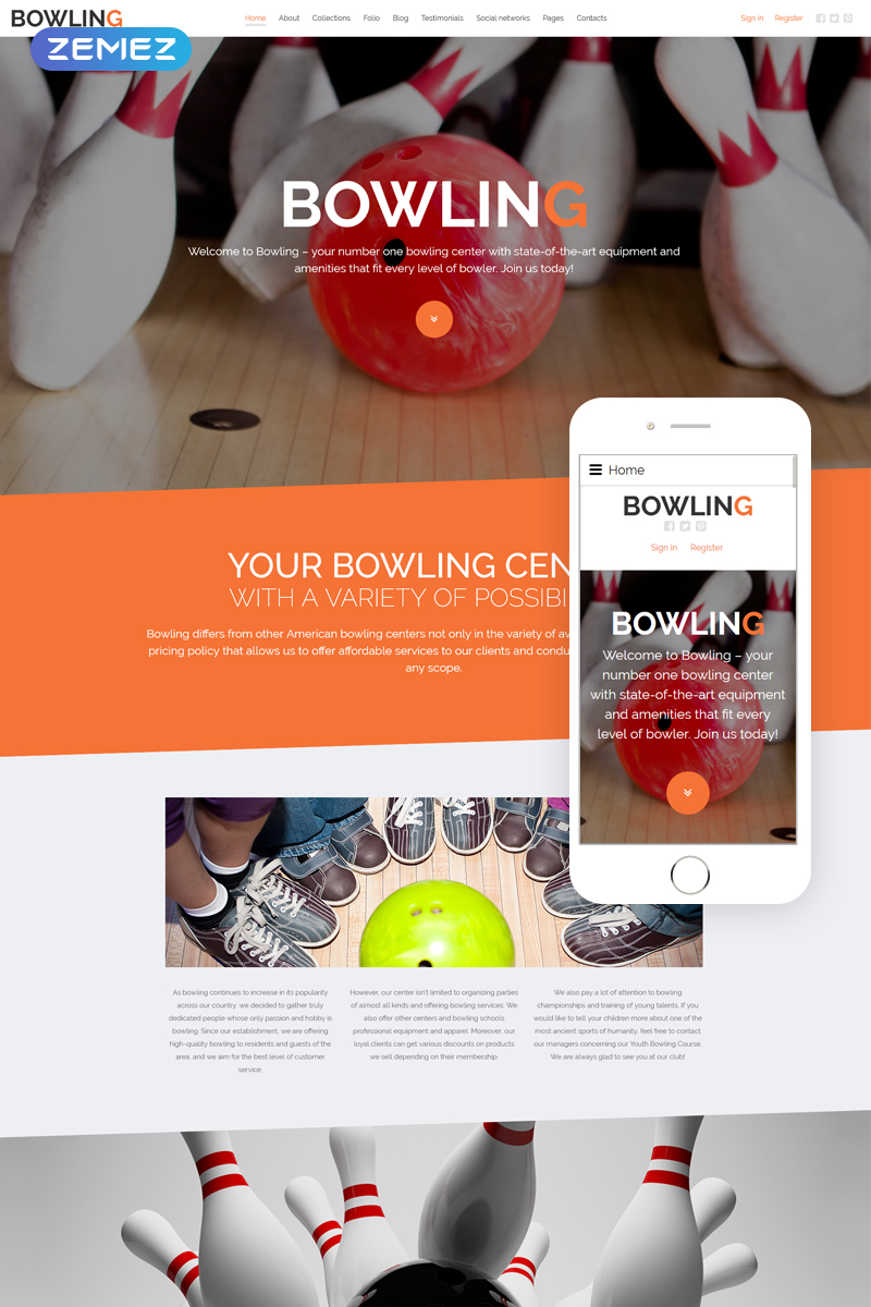 Bowling Joomla Template