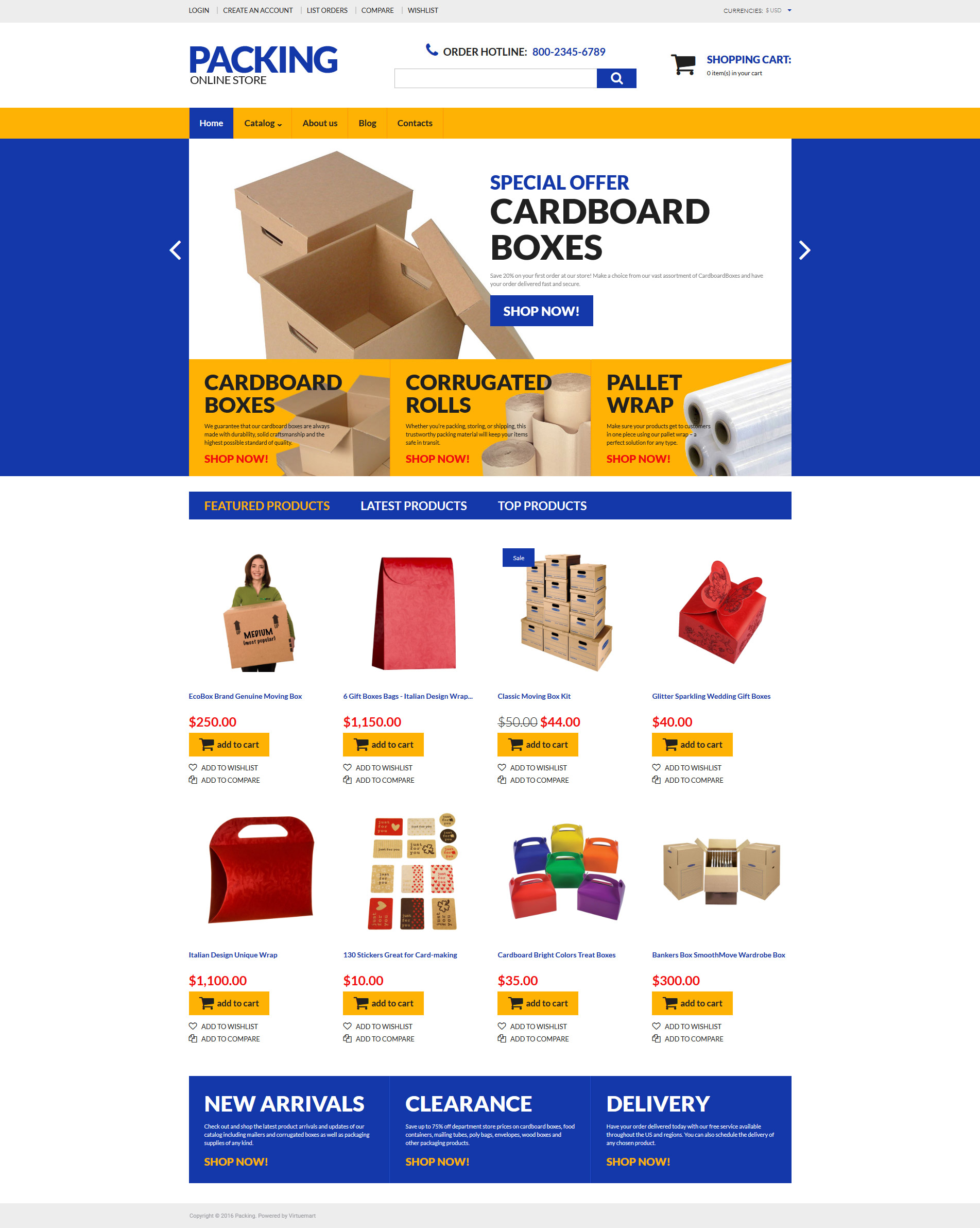 Packing VirtueMart Template