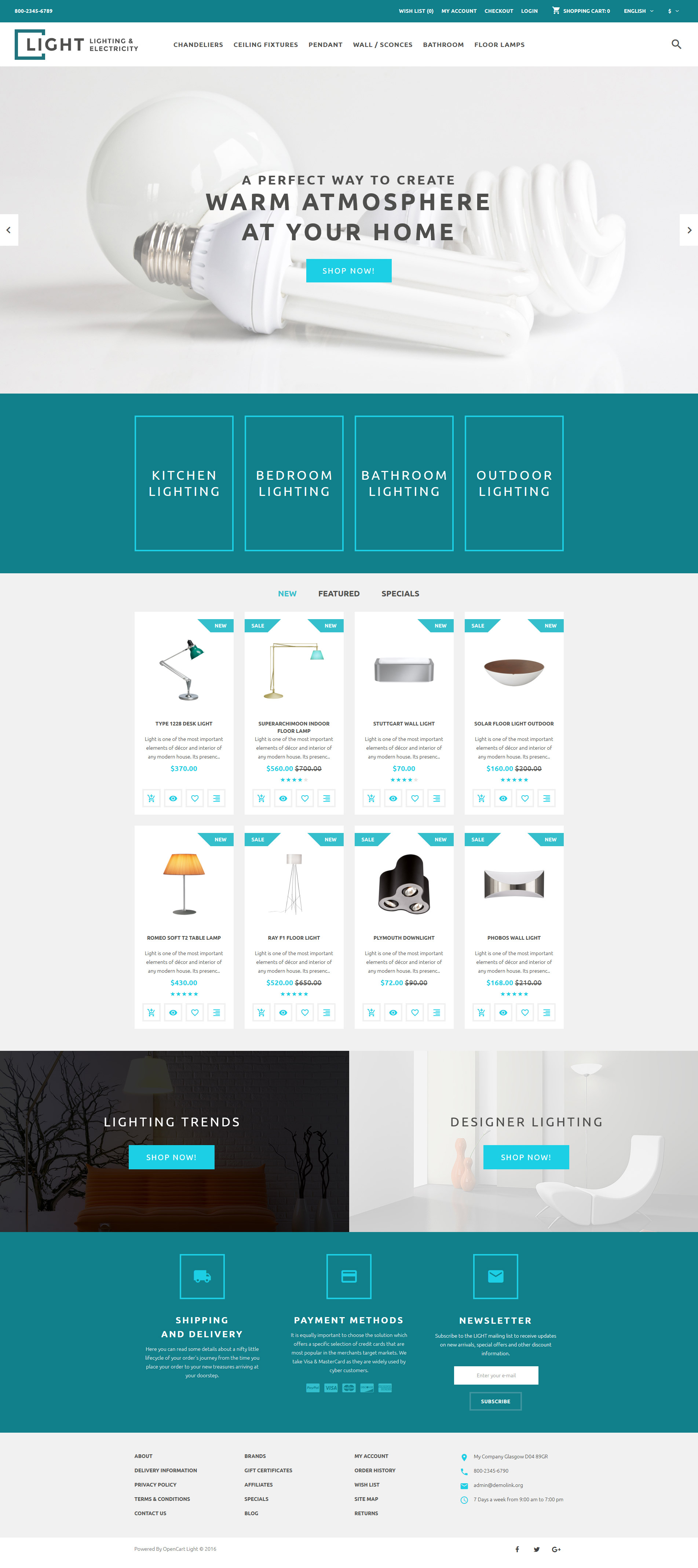 Light OpenCart Template