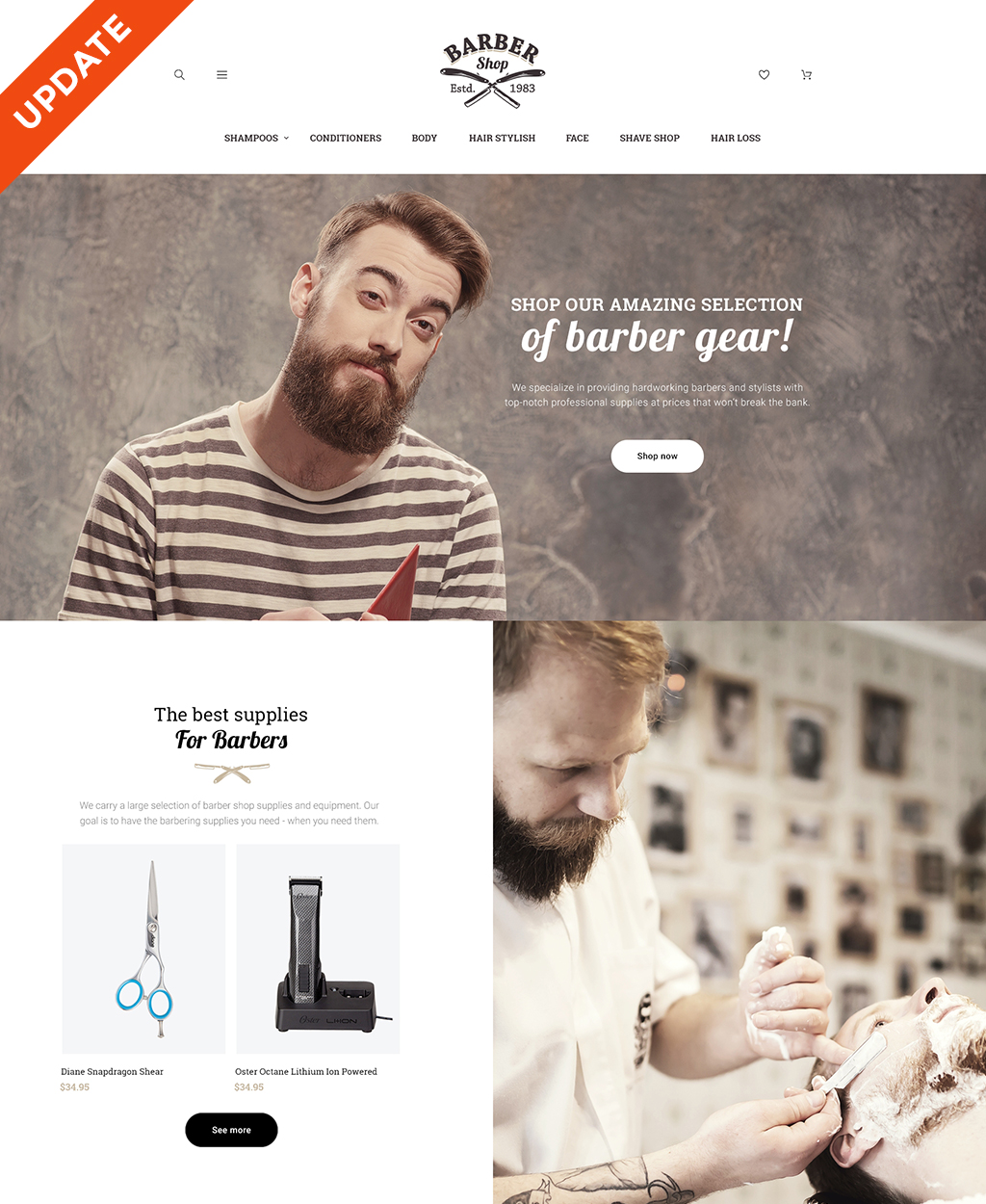 BarberShop - Barber Equipment Responsive Magento Theme