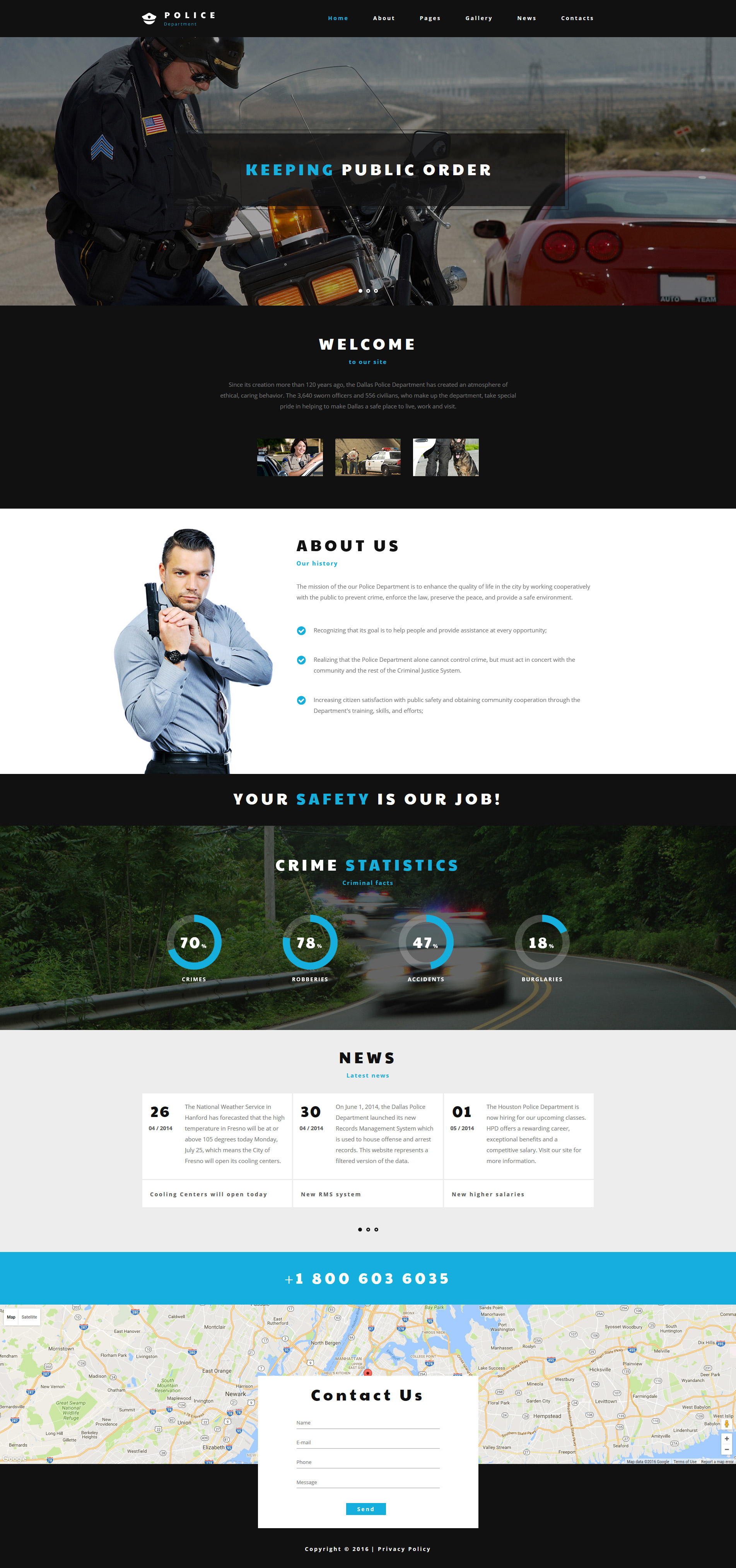 Police Department Joomla Template