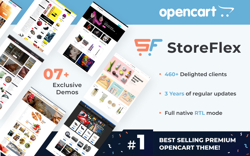 StoreFlex - Responsive Multipurpose Template + RTL OpenCart Template