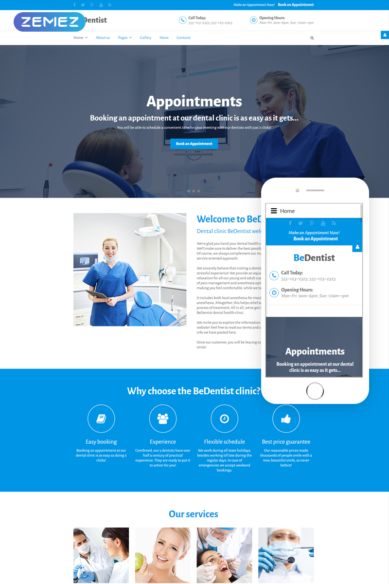 BeDentist Joomla Template