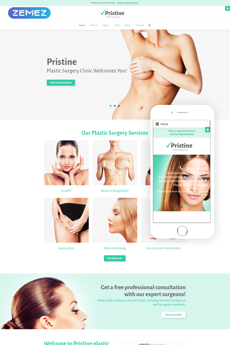 Plastic Surgery Clinic Joomla Template