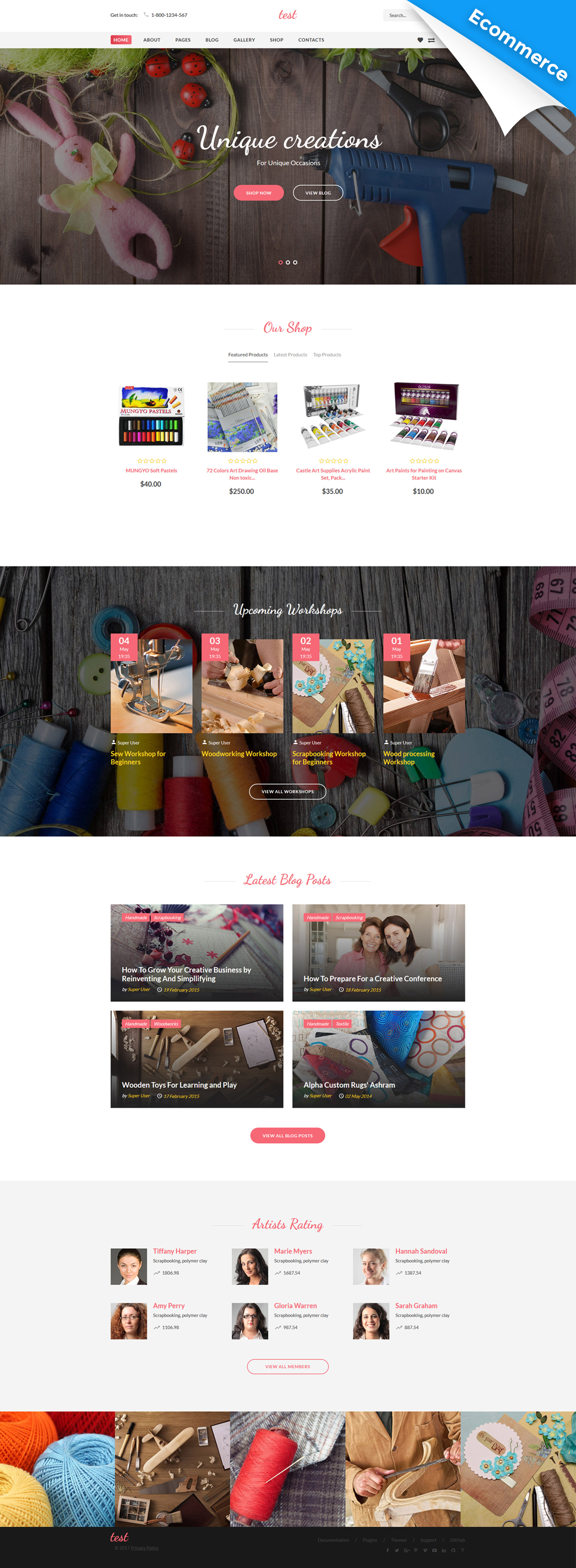 Handmade - Creative Shop Virtuemart & Joomla Template