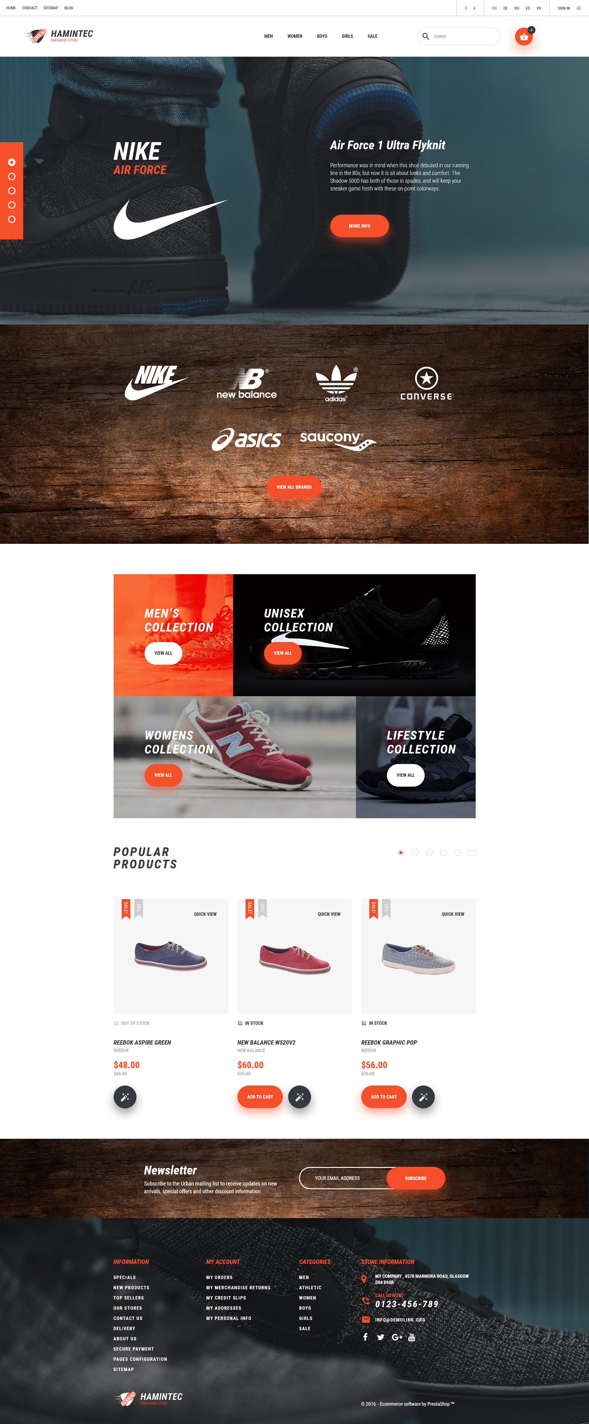 Tennis Accessories PrestaShop Theme escapeauthority