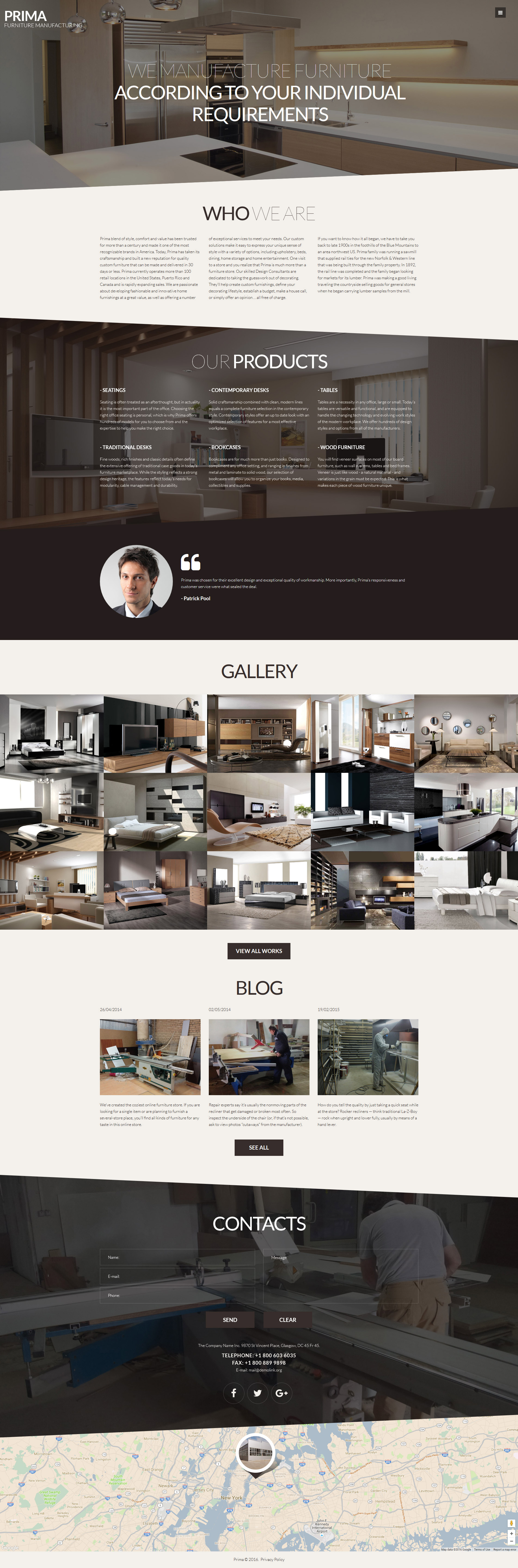 Interior design & furniture Joomla Template