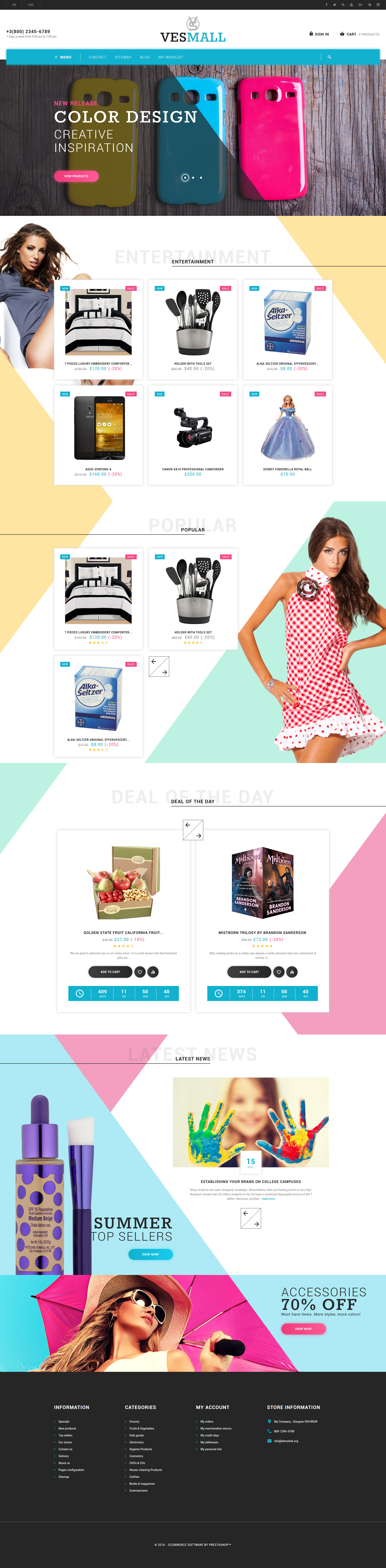 Vesmall - Wholesale store PrestaShop Theme