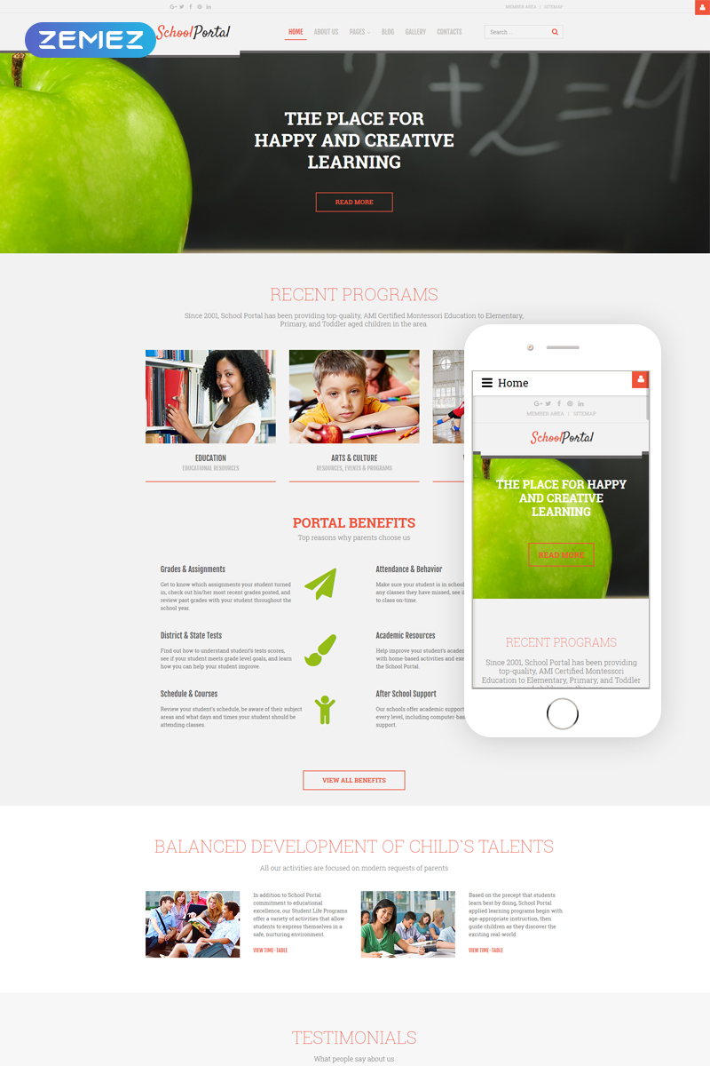 School Portal - Education Multipage Creative Joomla Template