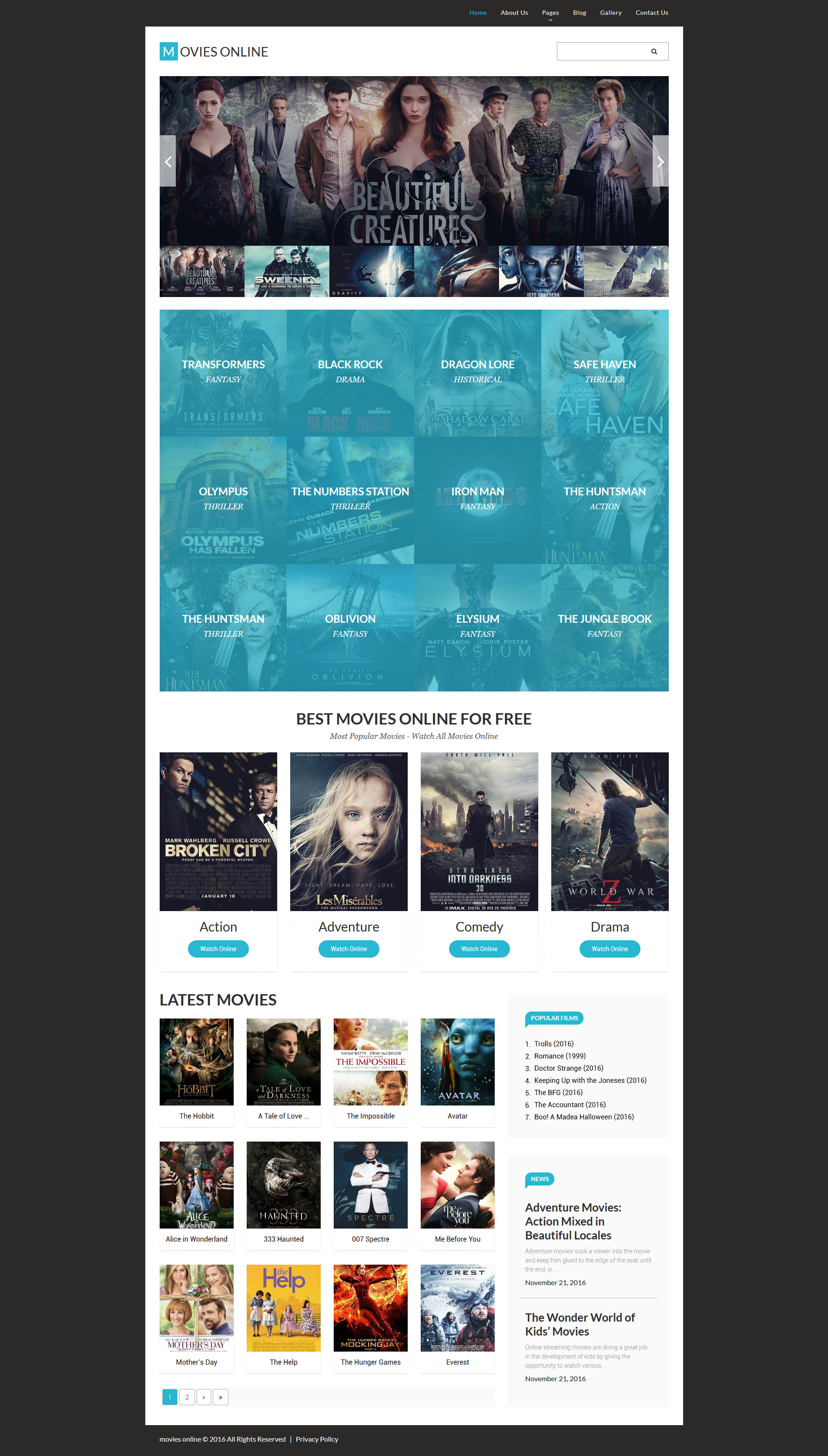 Movie Responsive Joomla Template