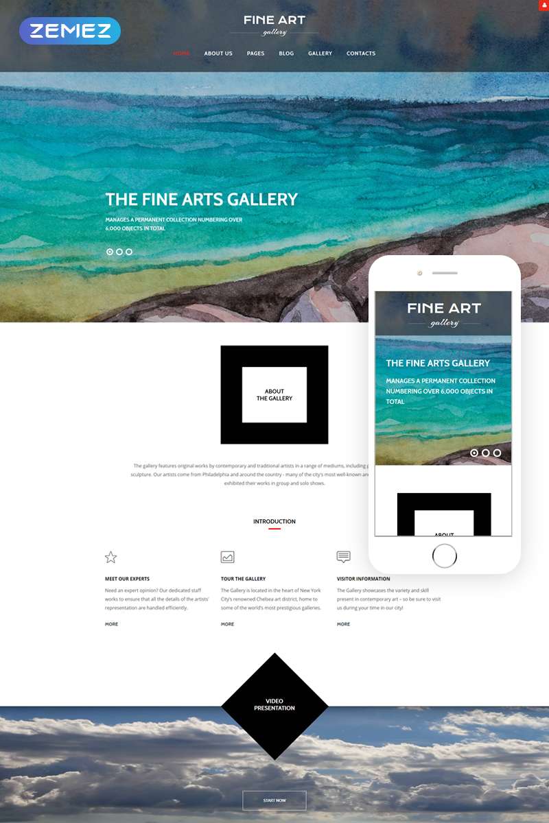 Fine Art - Art & Culture Gallery Responsive Joomla Template