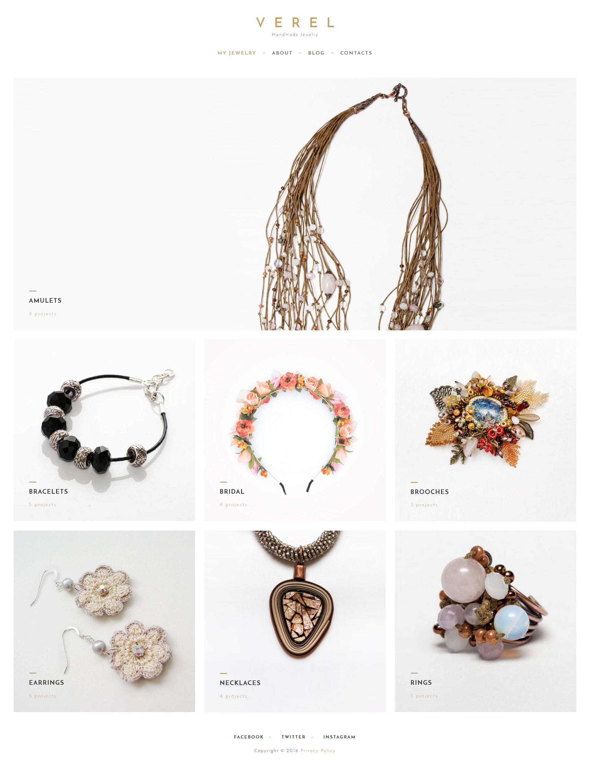 Verel - Handmade Jewelry WordPress Theme