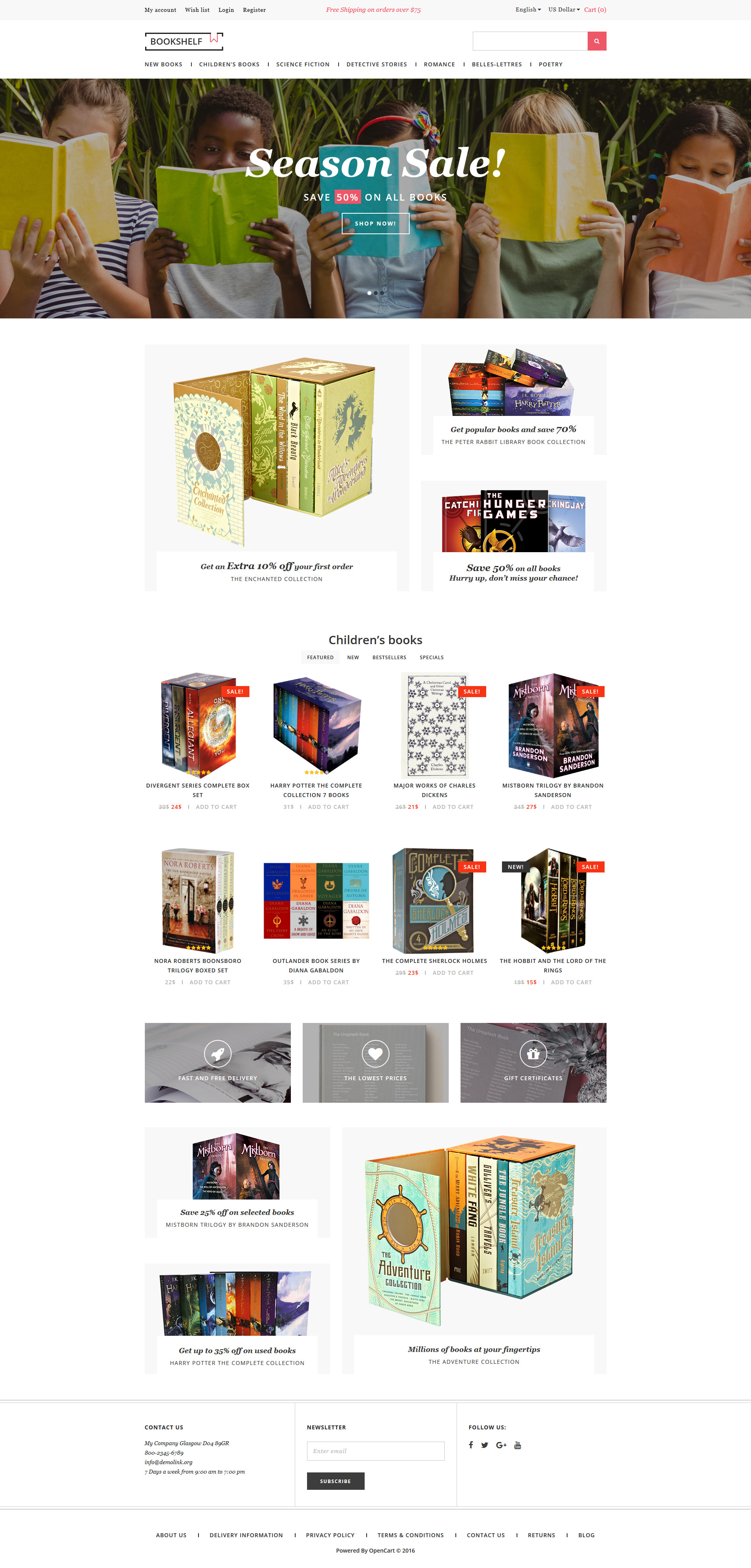 Books Responsive OpenCart Template