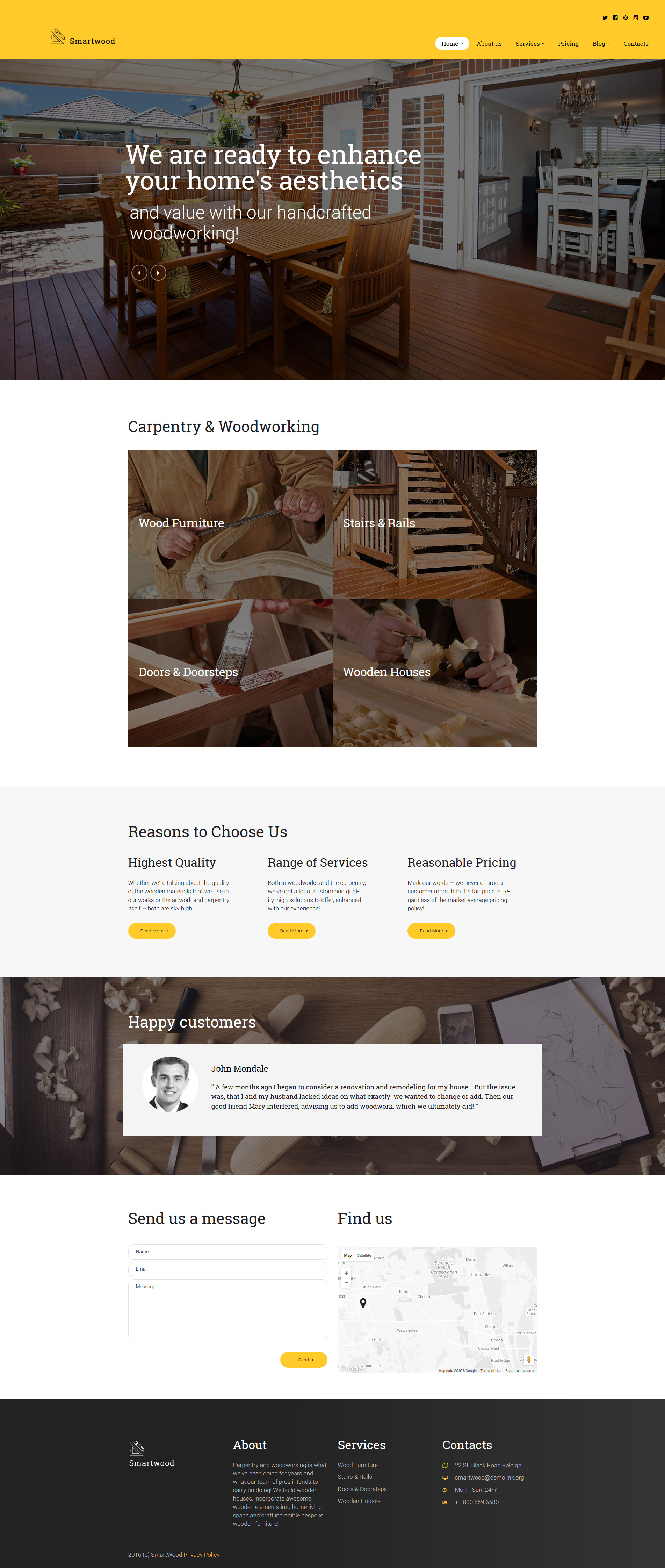 Smartwood - Carpentry & Woodworking WordPress Theme