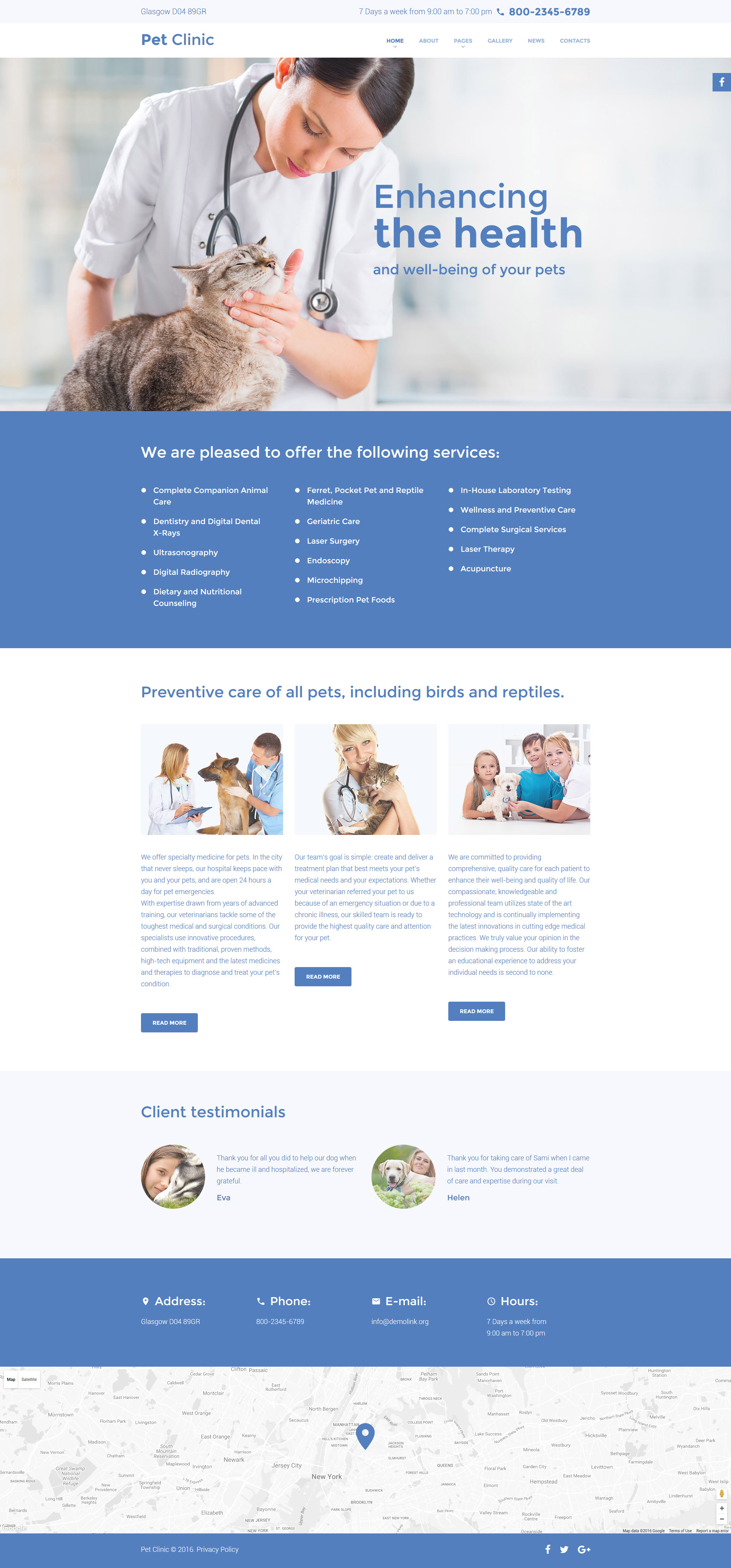 Pet Clinic - Vet Medicine Responsive Joomla Template