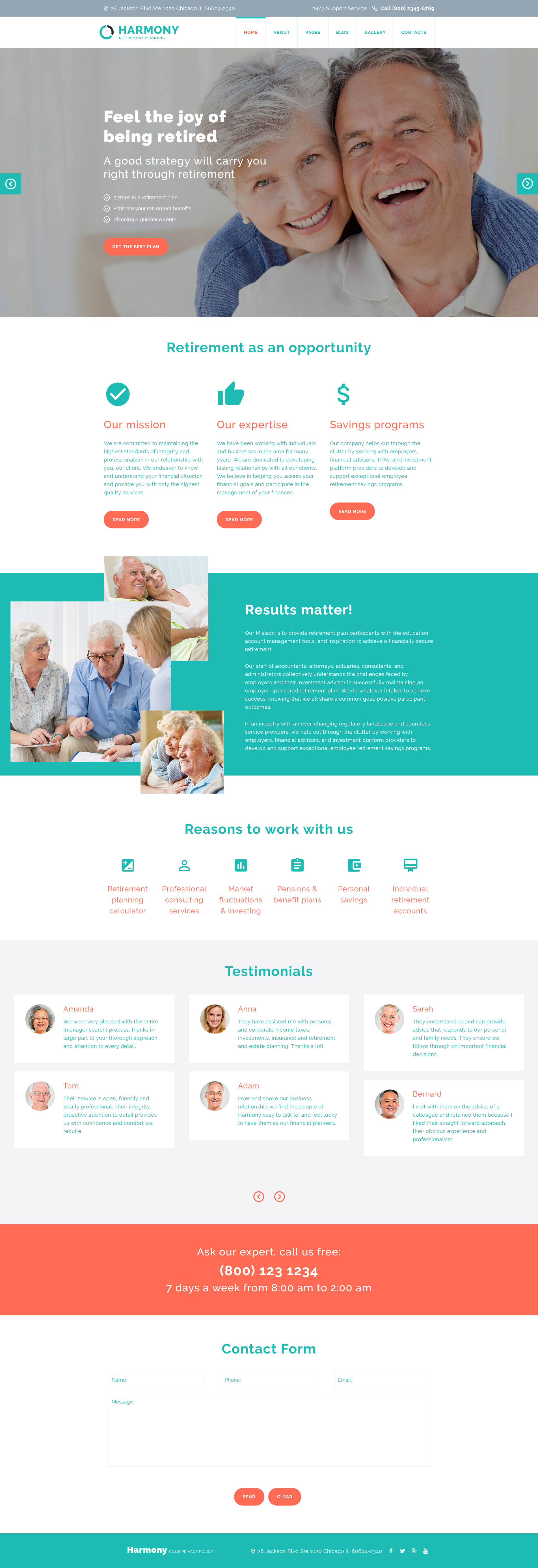 Harmony - Retirement Planning Joomla Template