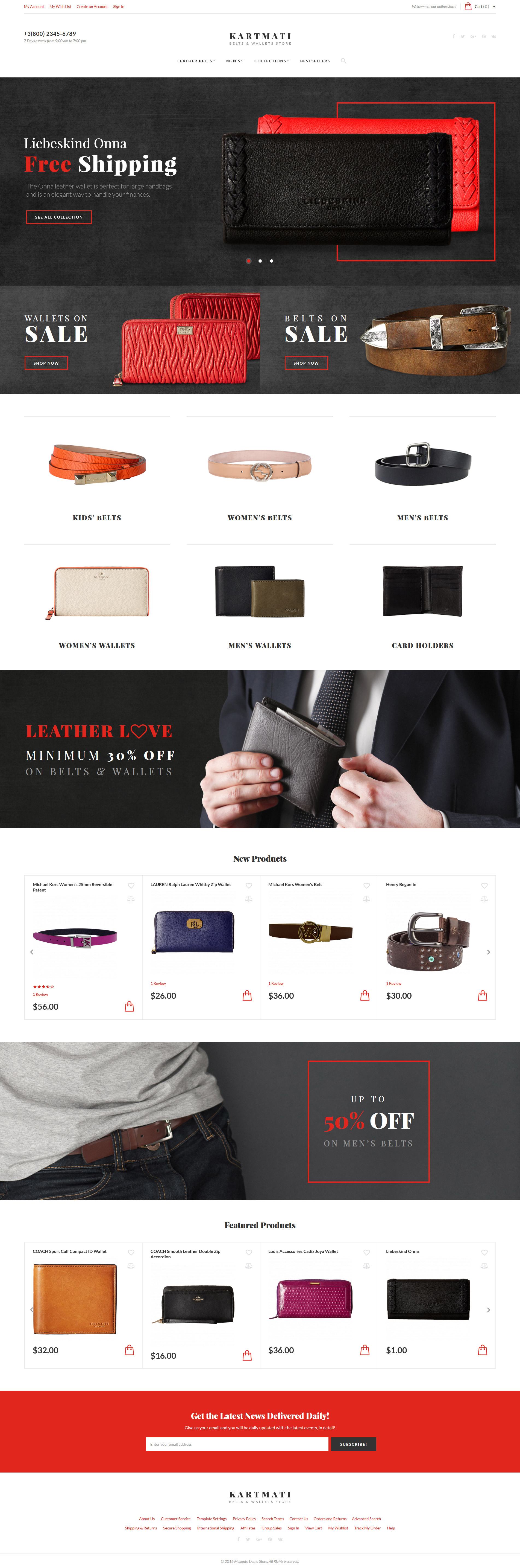 Kartmati - Leather Goods & Accessories Magento Theme