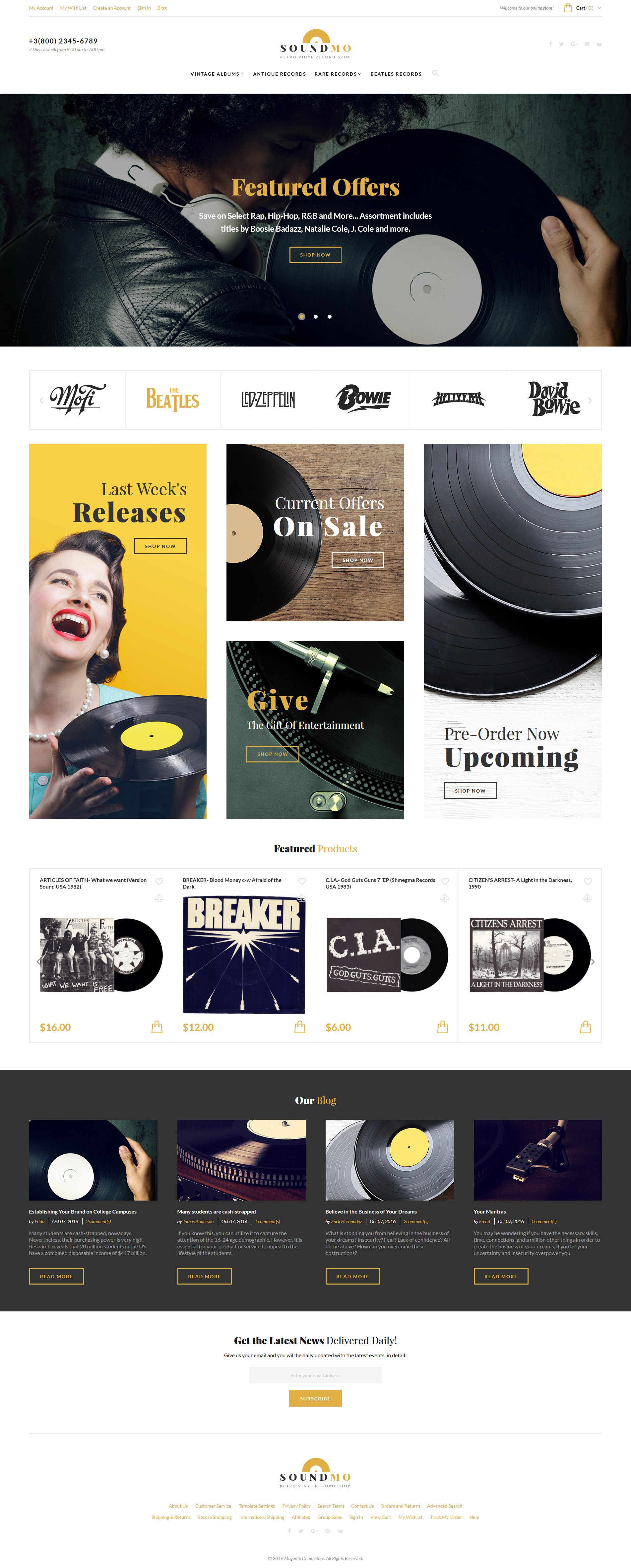 SoundMo - Vinyl & Audio Products Magento Theme