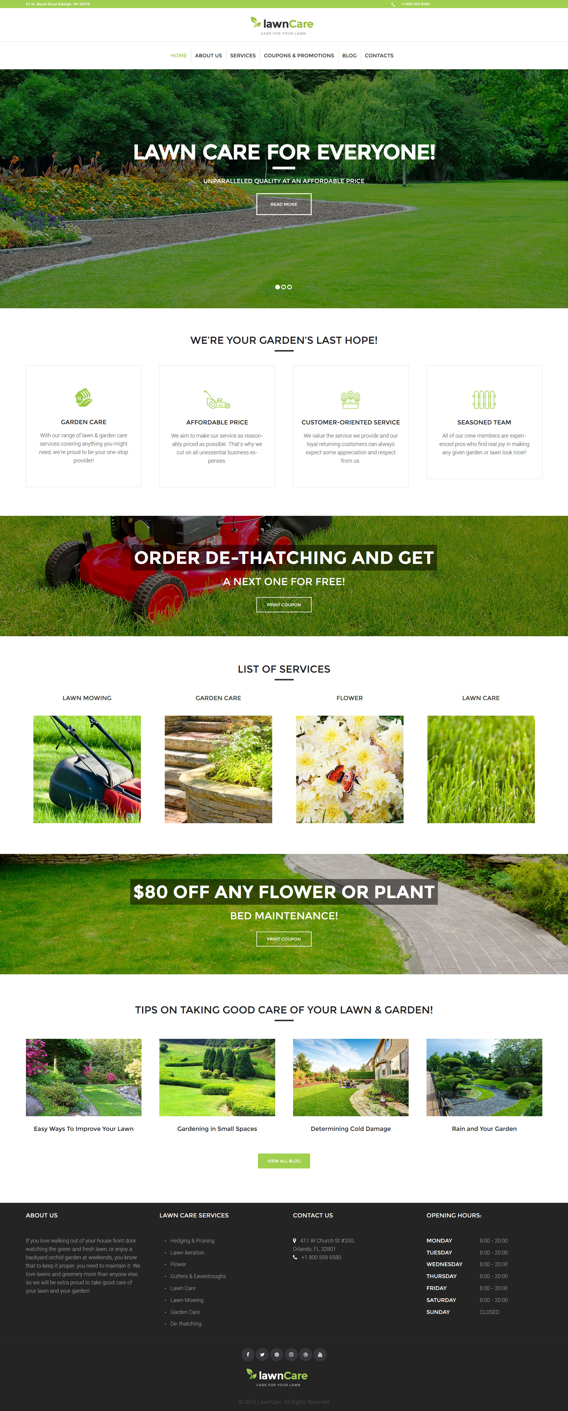 Lawn Care - Lawn Mowing & Landscape WordPress Theme