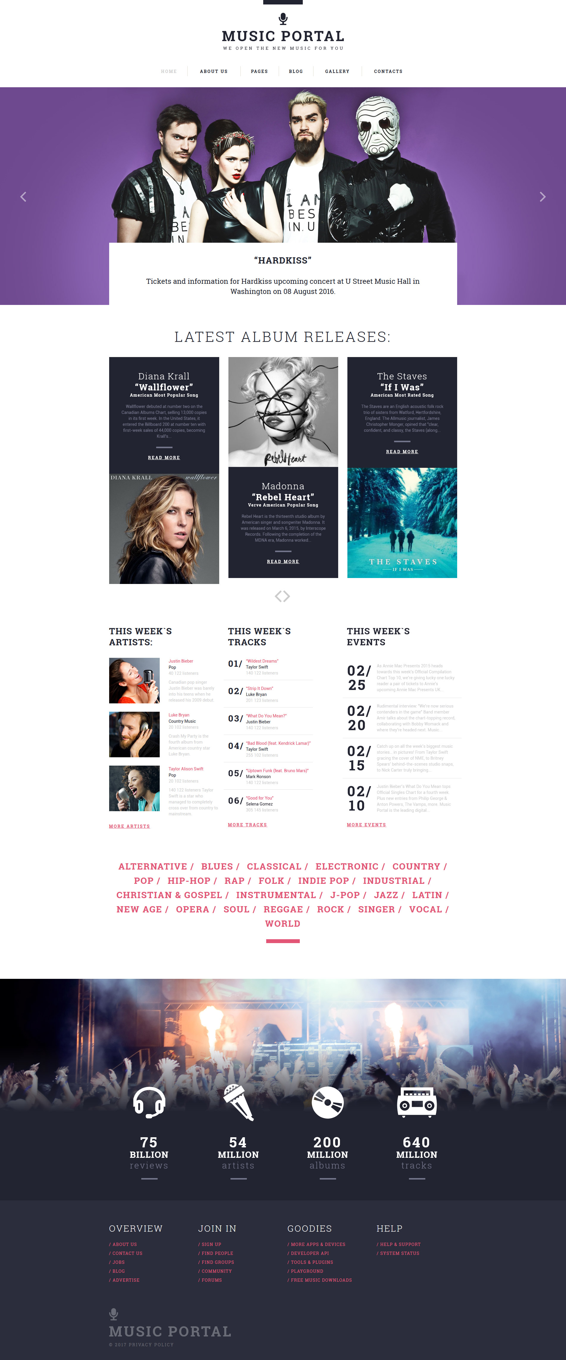 Music Portal Responsive Joomla Template