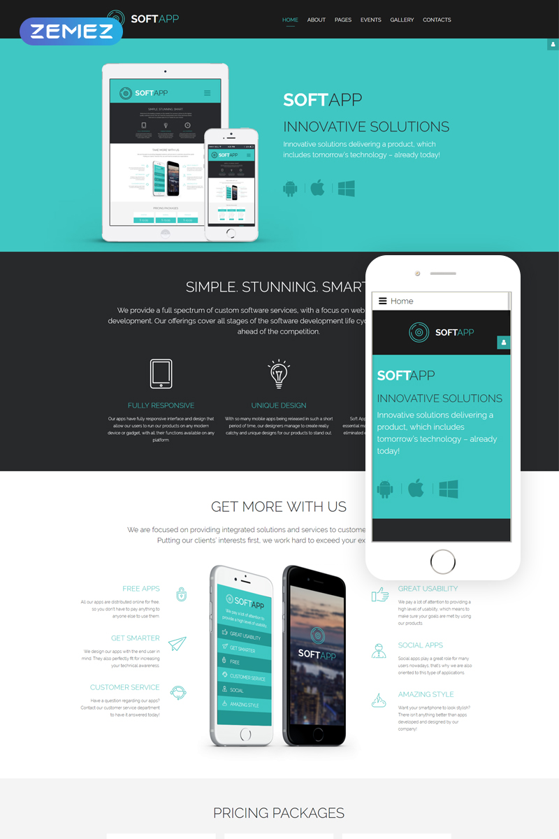 SoftApp - Software Company Responsive Joomla Template