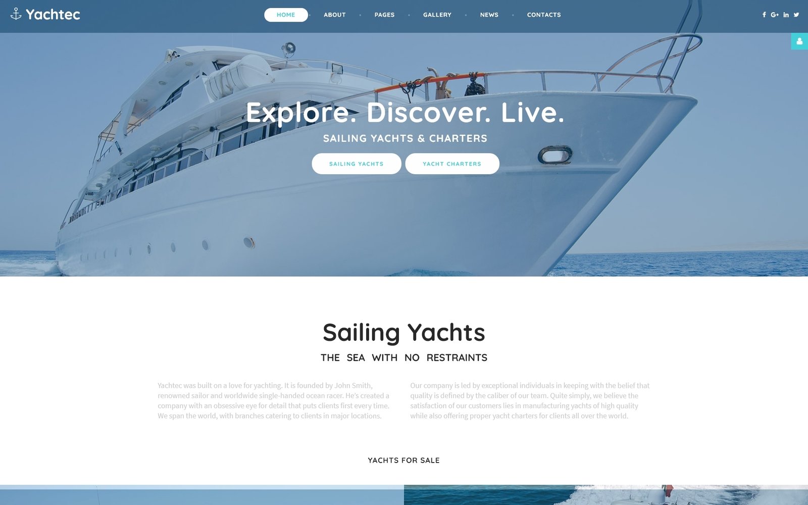 YachTec - Sailing Yachts & Charters Responsive Joomla Template