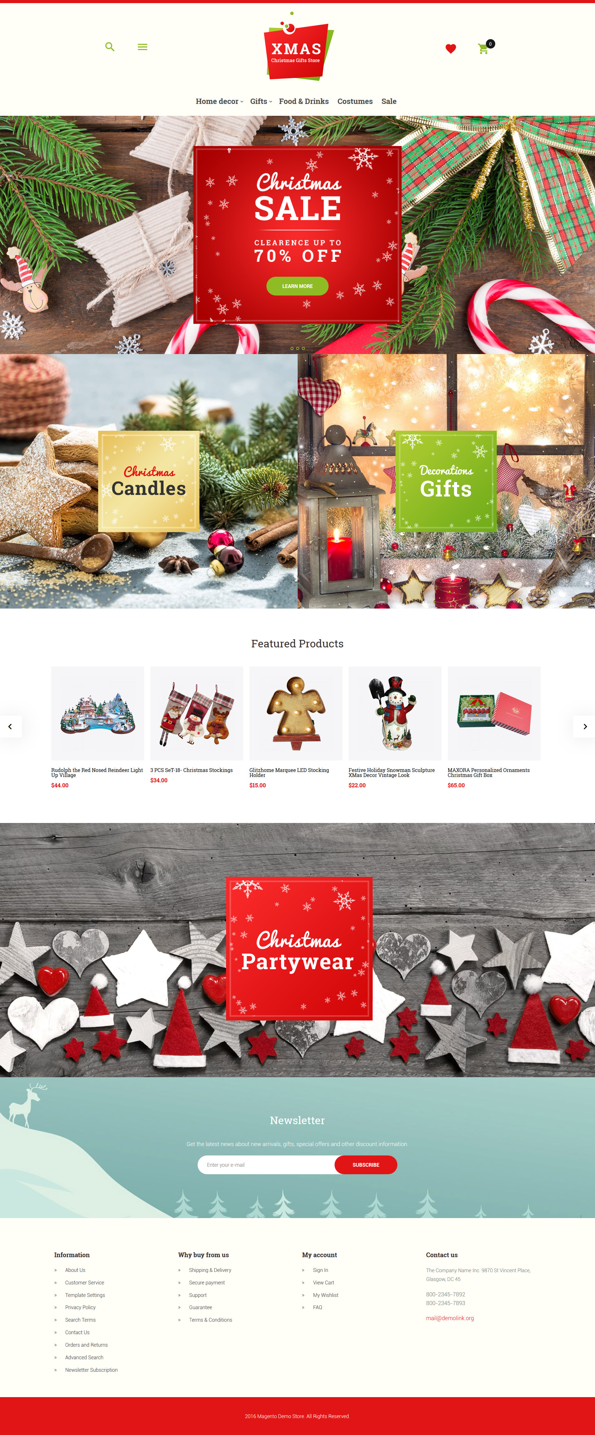 Xmas - Christmas Gifts Store Responsive Magento Theme