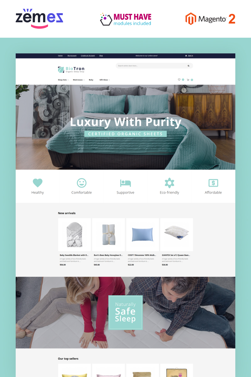 BioTron - Home Textiles Store Magento Theme