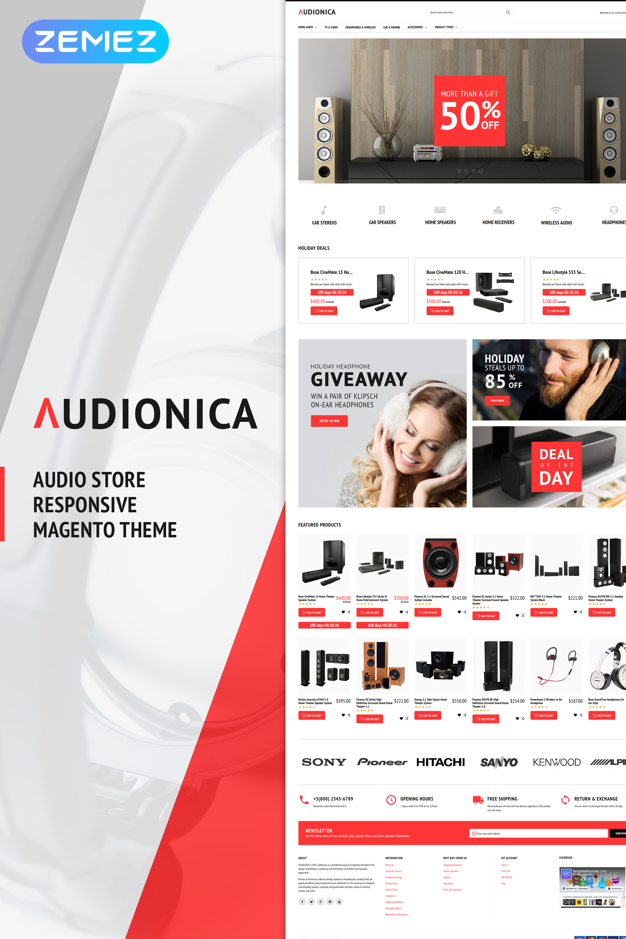 Audionica - Audio Shop Magento Theme