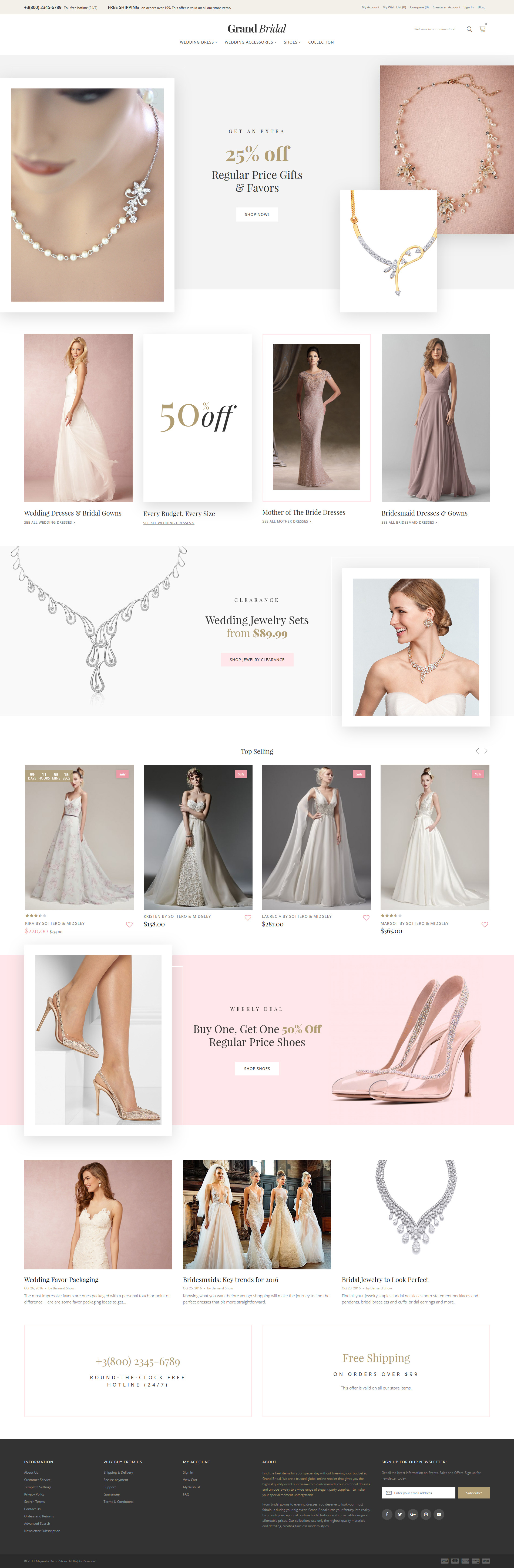 Grand Bridal - Bridal Store Magento Theme