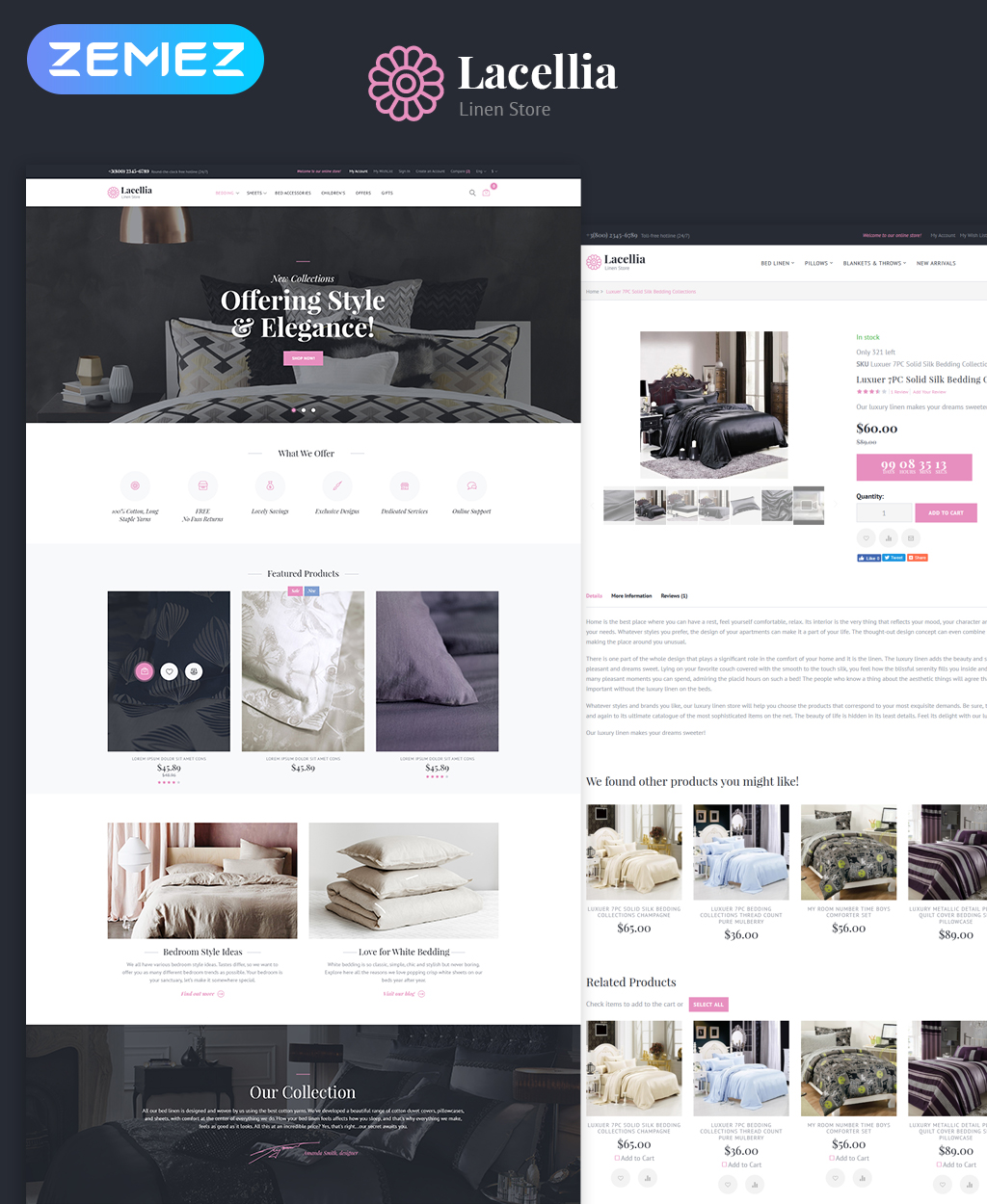 Lacellia - Linen Store Magento Theme