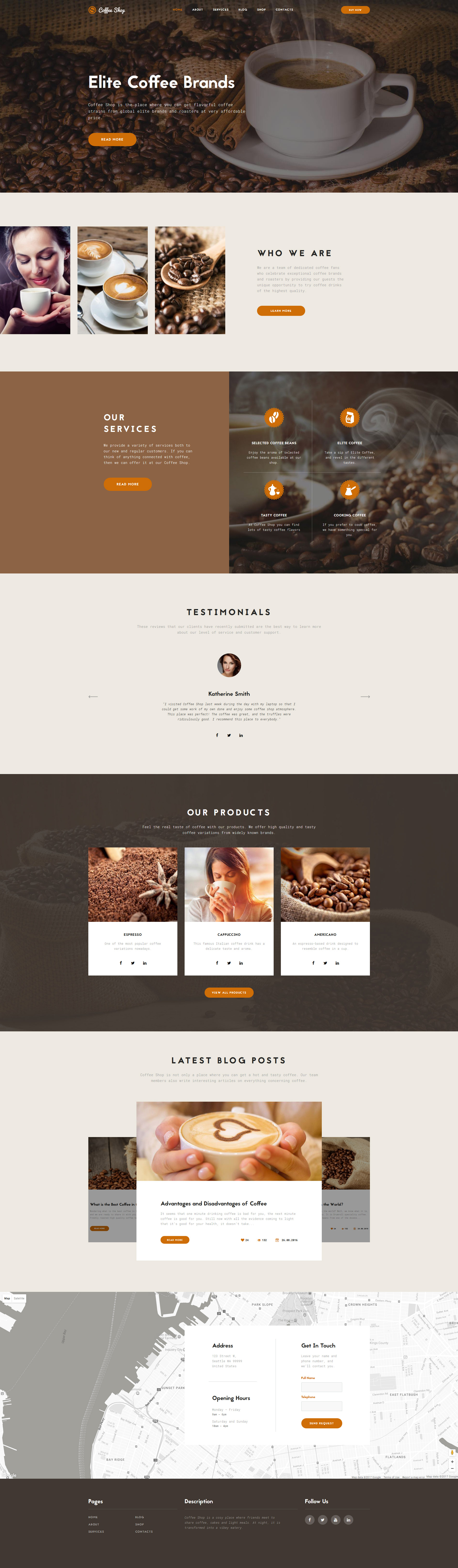 Coffee Shop Website Template from scr.template-help.com