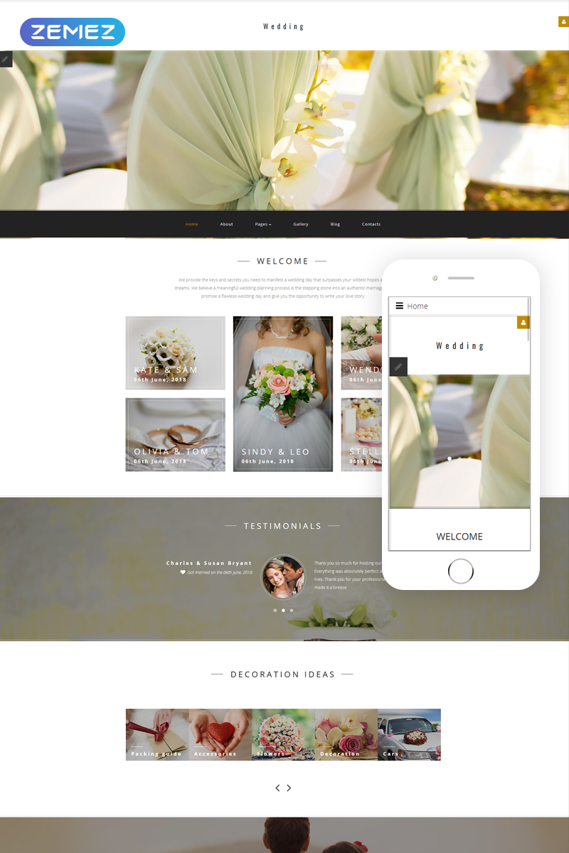 Wedding Planner Responsive Joomla Template