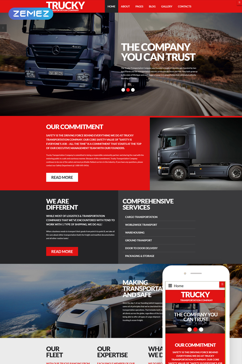 Trucky - Transportation Responsive Joomla Template