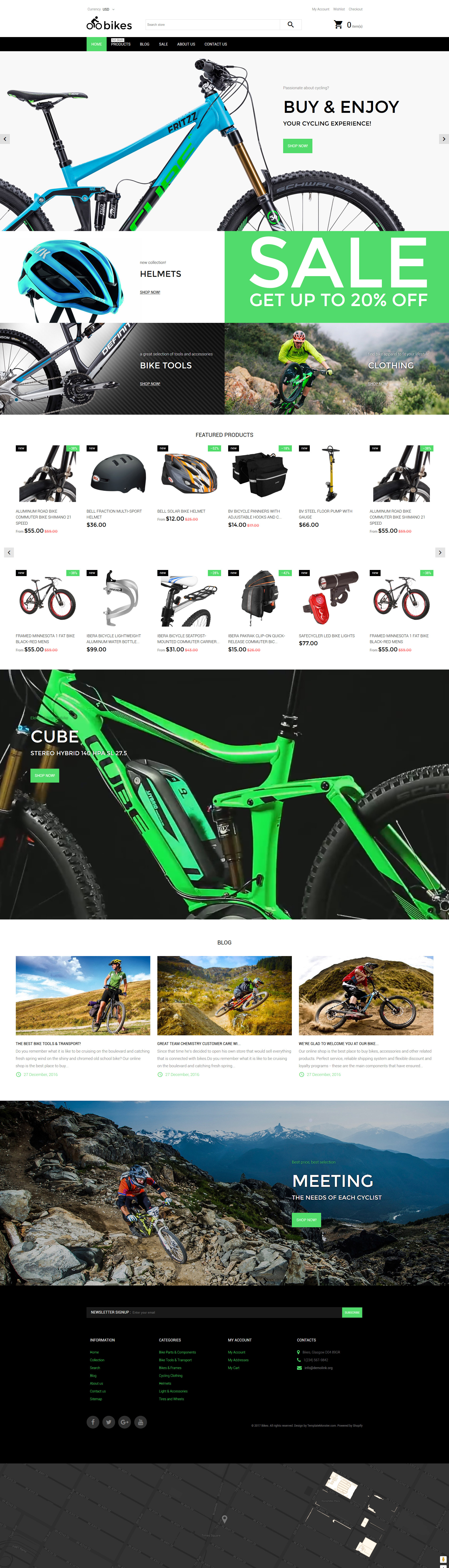 Cycling Responsive eCommerce Shopify Theme