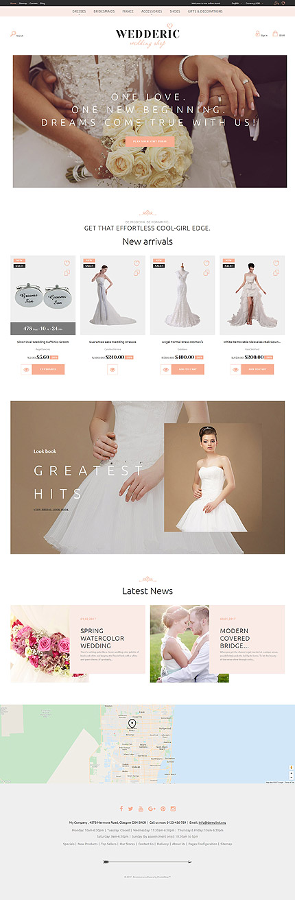 PrestaShop Main Page Screenshot