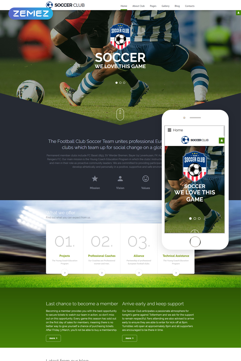 Soccer - Soccer Club Responsive Joomla Template