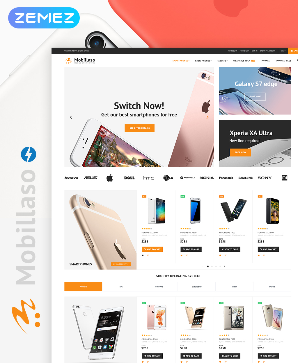 Mobillaso - Mobile Store Responsive Magento Theme