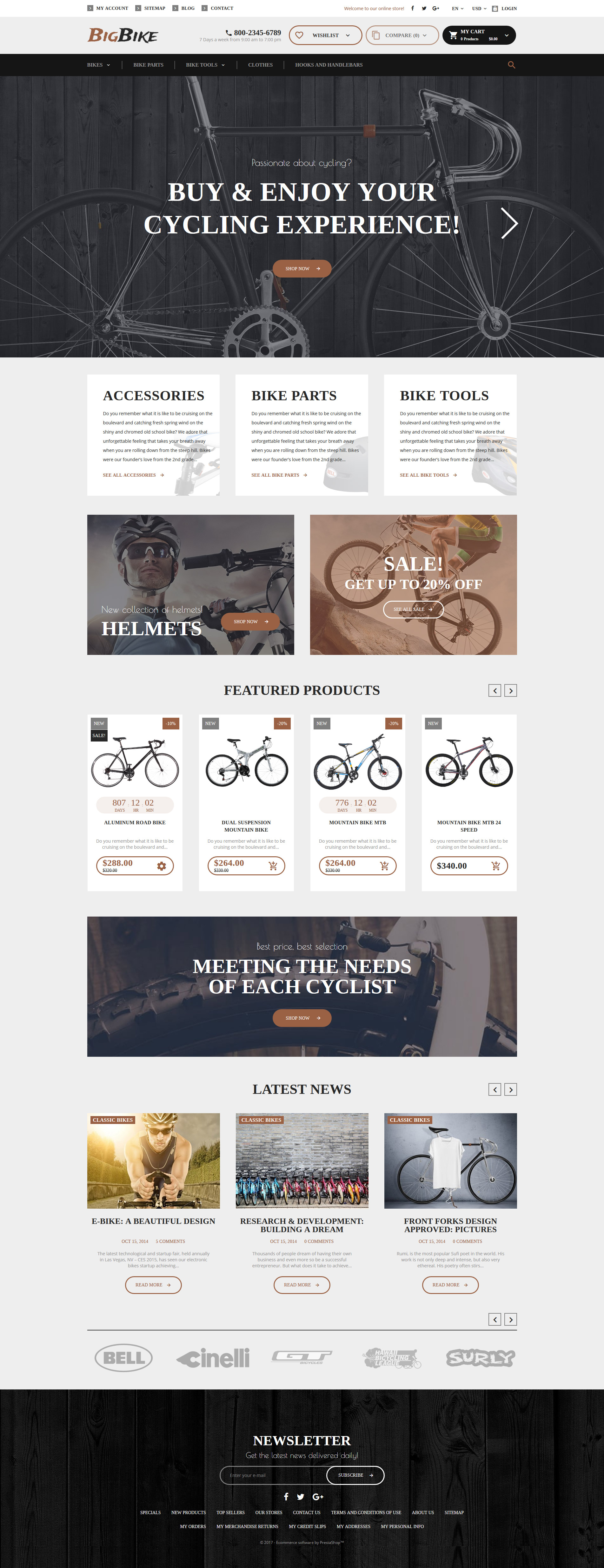 BigBike - Bike Shop Responsive PrestaShop Theme