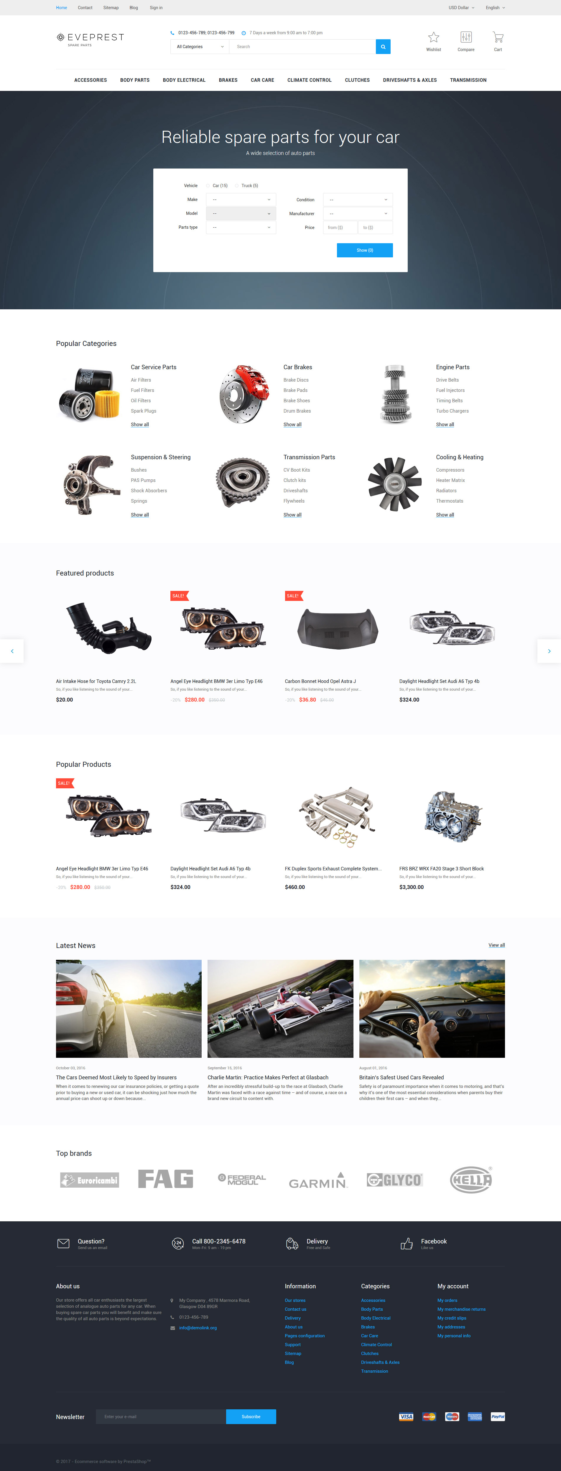 Eveprest - Spare Parts PrestaShop Theme