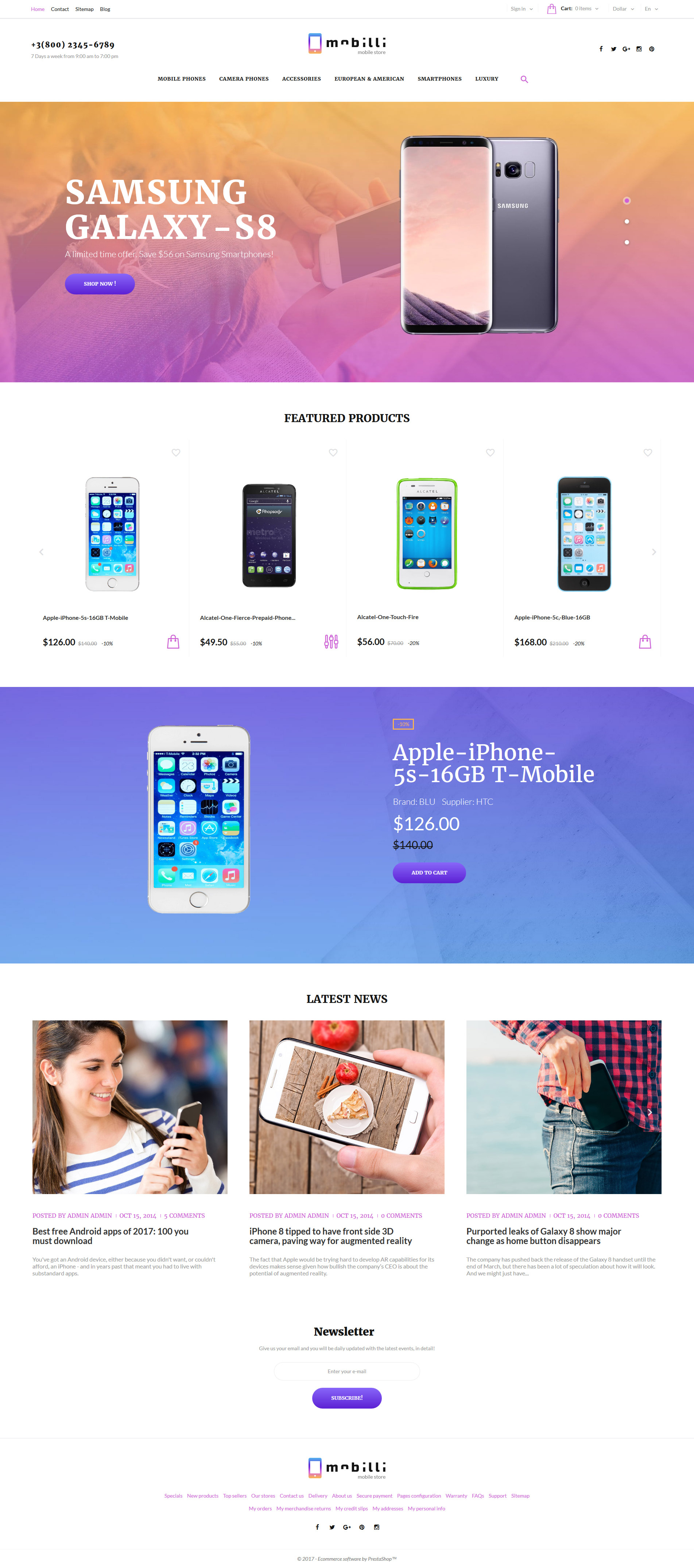 Mobilli - Mobile Phones & Accessories PrestaShop Theme