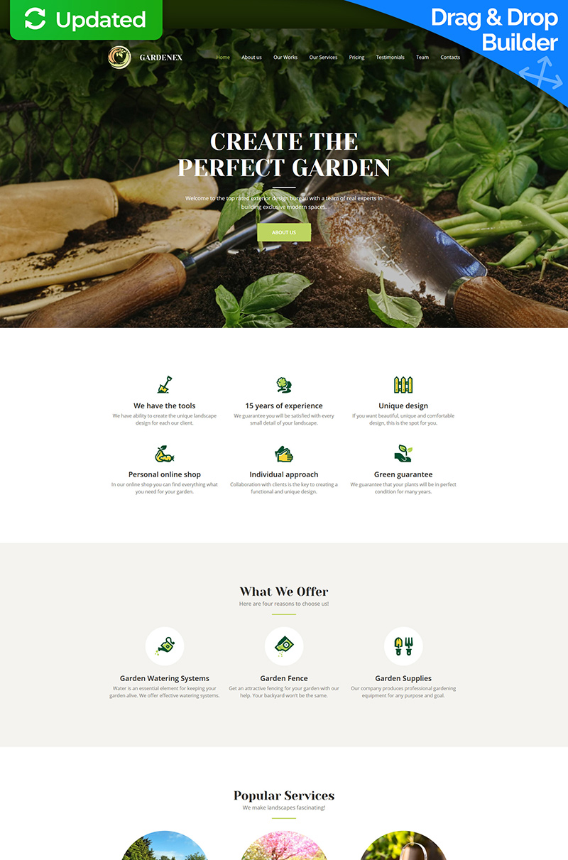 Gardenex - Premium Moto CMS 3 Template